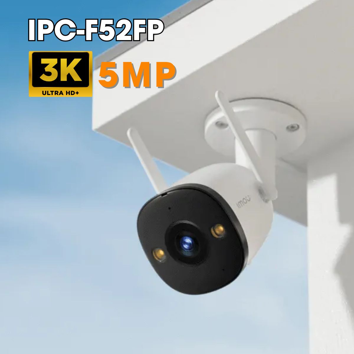 Camera IMOU Ngoài Trời BULLET 2E 5M chuẩn 3K - IPC-F52FP - Có Màu Ban Đêm