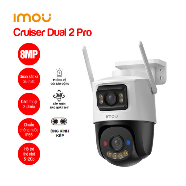 Camera Wifi 8MP iMOU Cruiser Dual 2 Pro (IPC-S7XFP-8U0WED)