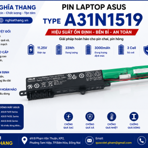Pin Laptop ASUS Type A31N1519