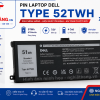 Pin Laptop Dell 52TWH 51Wh Chính Hãng/OEM – Pin Thay Thế Cho Dell XPS