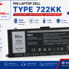 Pin Laptop Dell 722KK Chính Hãng Thay Thế – Dung Lượng 52Wh, Bảo Hành 6 Tháng