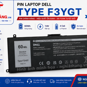Pin Dell Type F3YGT 7.6V 60Wh (Chính hãng/OEM)