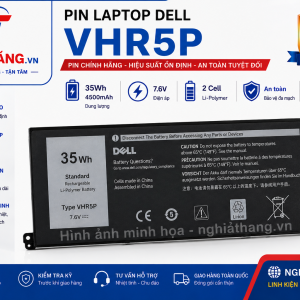 Pin Laptop Dell VHR5P 7.6V 35Wh Li-Polymer Chính Hãng/OEM